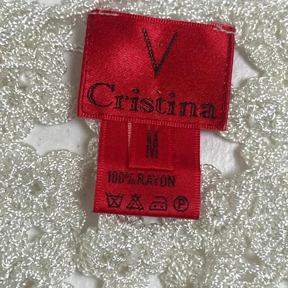 V Cristina Crocheted Woman's Sleeveless Top Size M - Picture 3 of 5